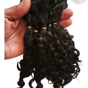 HQ Premium Mohair Black Brown Afro Curly