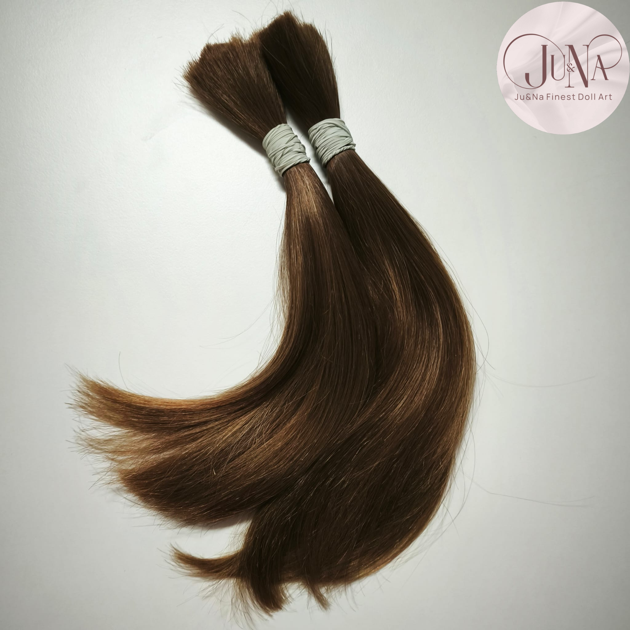 Human Hair Light Brown 27-30cm 80g
