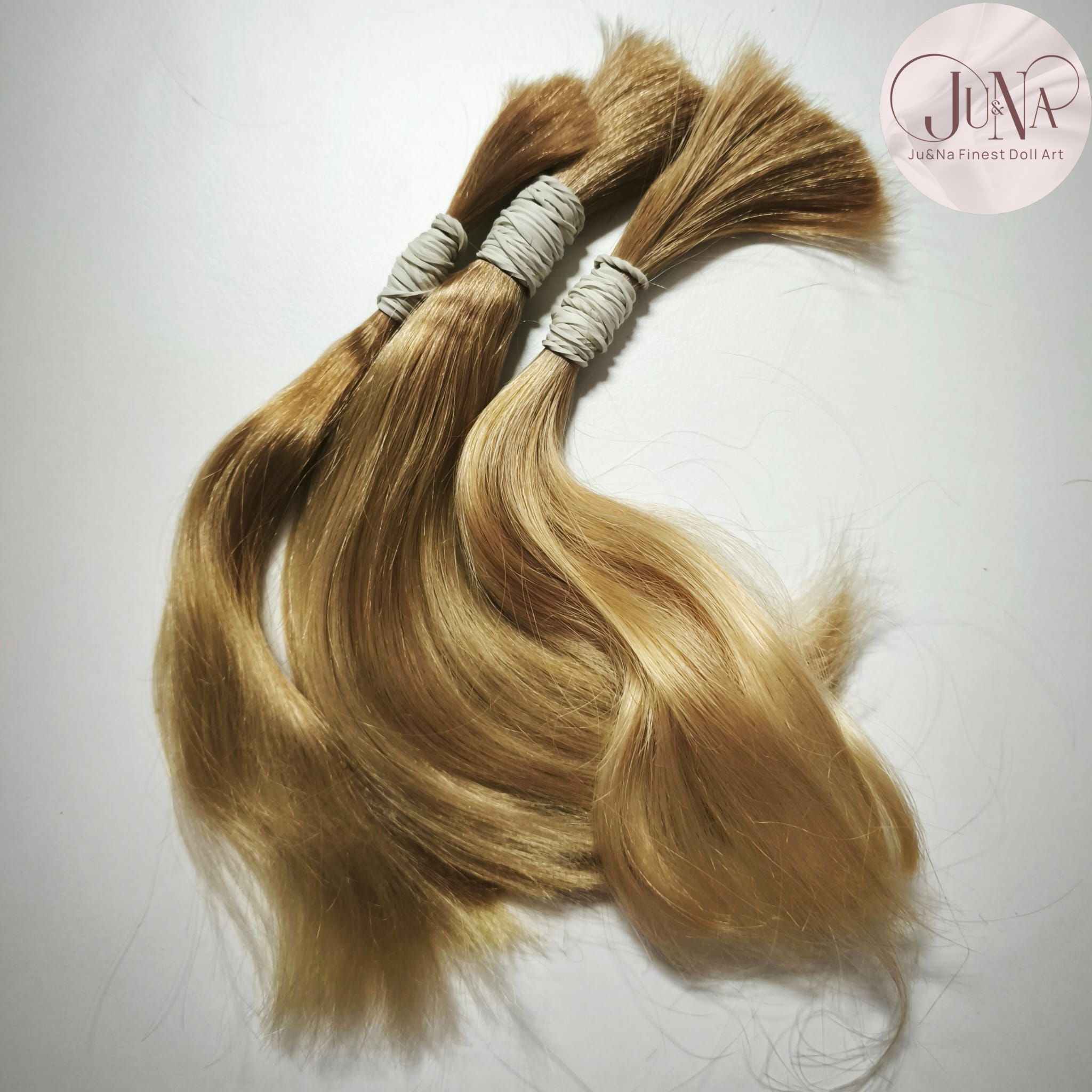 Human Hair Light Golden Blonde 20cm 30g